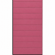 Front of the junior pink organic cotton sleeping bag with two black tie straps